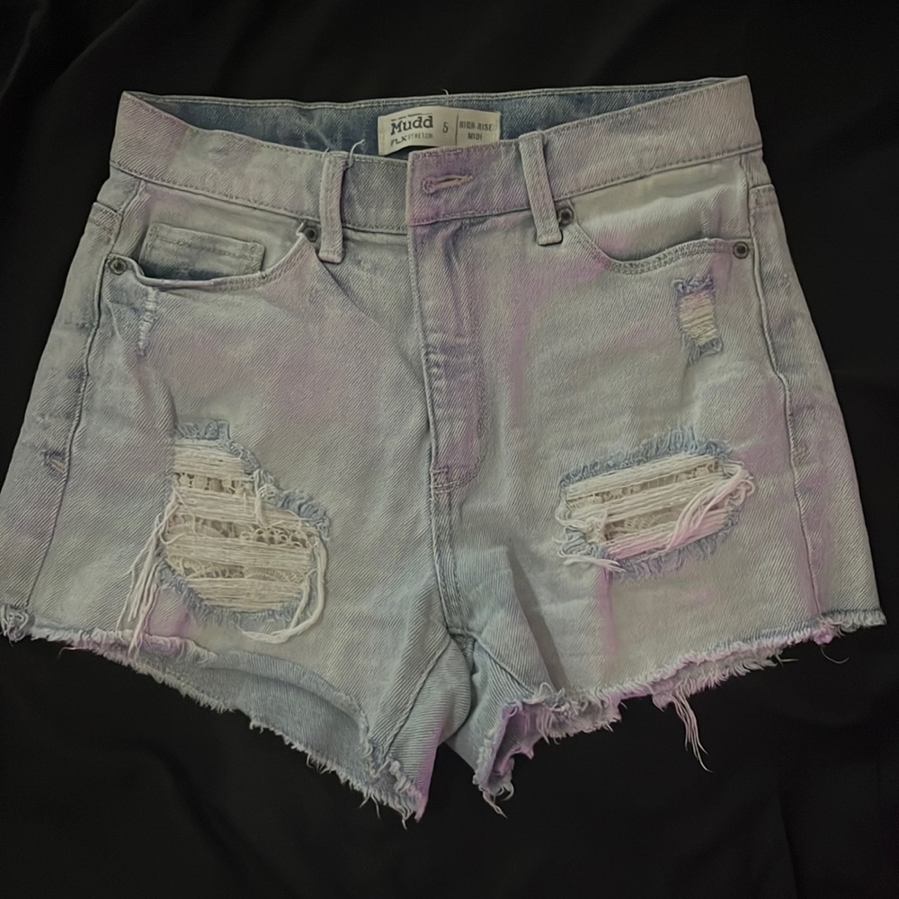 Brand: Mudd, Size 5, High-Rise Midi, FLX Stretch, lightwash